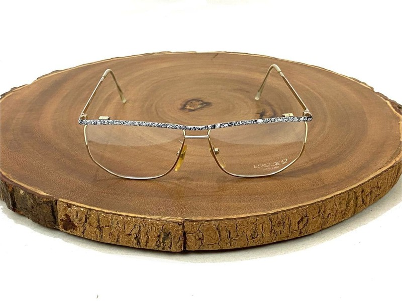 Essence Eyeglasses Frames 468 Sparkle Grey Gold 56 18 148 mm Made in Italy gallery
