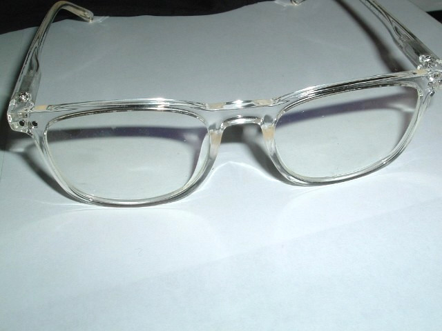 New Unisex Design France Clear Lucite Eye Glasses