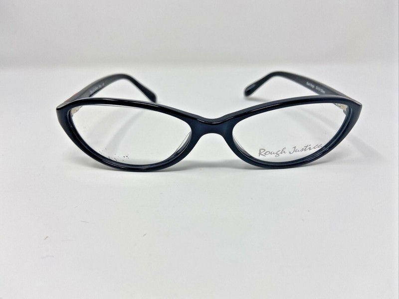 Rough Justice Eyeglasses Frames Foxy 53-16-135 Black Magic Black Full Rim CR81