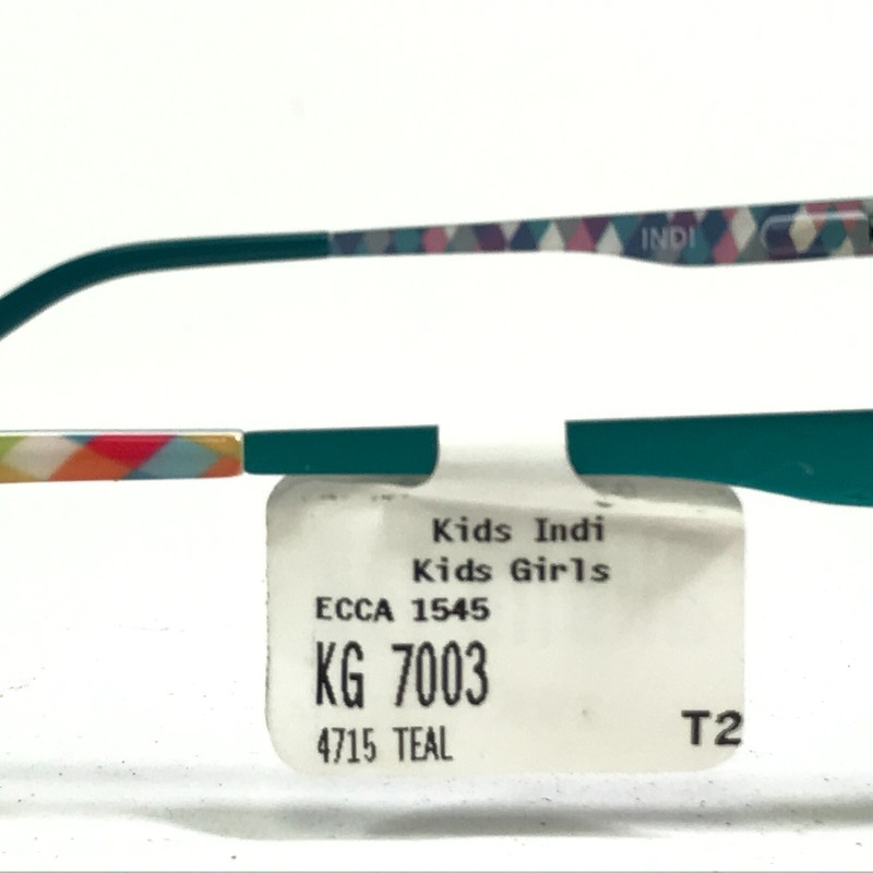 Indi KG7003 TL Kids Girls Eyeglasses Frames Teal Blue Cat Eye Full Rim 47-15-120 gallery