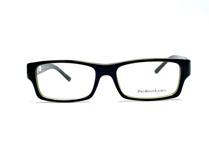 New Polo Ralph Lauren Brown Tortoise Green Glasses Italy Polo 2027 52 16 140