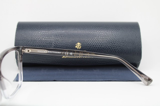 NEW BROOKS BROTHERS BB 2065U 6168 CLEAR GREY HORN AUTHENTIC EYEGLASSES 54-18 gallery