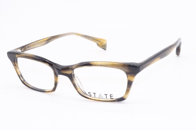 NEW STATE KENMORE DEVON VENOM BROWN TORT AUTHENTIC DESIGNER EYEGLASSES 48-18