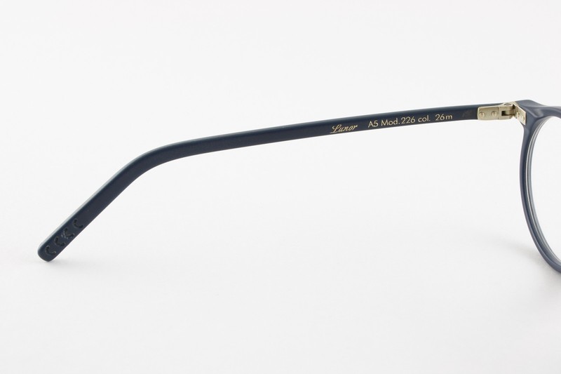 Rare Authentic Lunor A5 Mod. 226 col. 26m 48mm Matte Blue Glasses Germany gallery