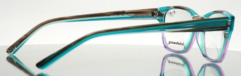 DOLABANY Maryella Teal Indigo Womens Semi Cat Eye Eyeglasses 52-16-140 B:36 gallery