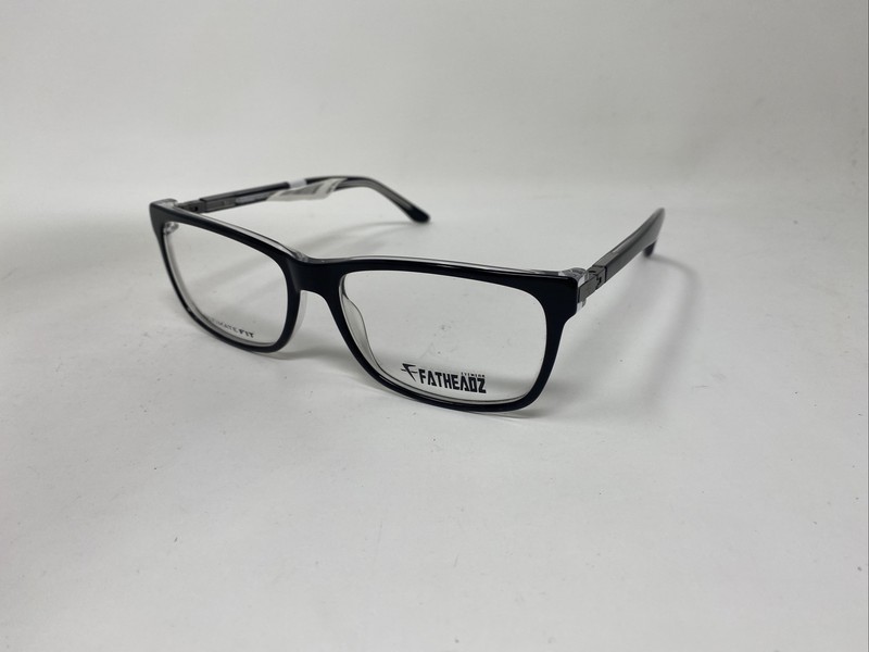 FATHEADZ EYEWEAR THE GRIND FH 00192 BLACK ON CRYSTAL 180 FLEX HINGE LARGE W550 gallery