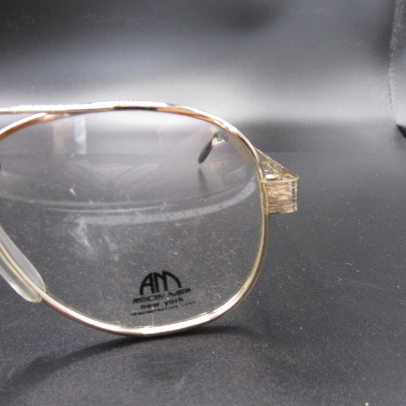 Anthony Martin Eyeglass Frames New York Gold Aviator Z87 Safety 60-15-127 USA gallery