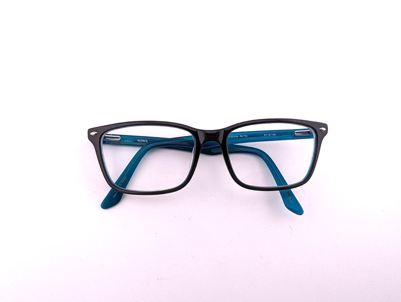 XOXO Eyeglasses, Frames Only, Insider (BLTQ) Black Turquoise, 51-16-140, Plastic