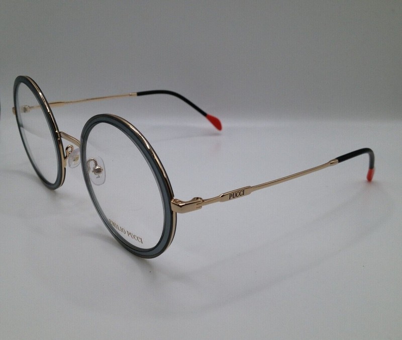Emilio Pucci EP 5113 020 Grey Plastic Round Optical Eyeglasses Frame 49-23-140 gallery