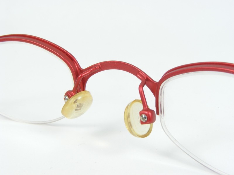 Vintage OPTIK BISCHOFF 348 Col 3 RED EYEGLASSES GLASSES METAL FRAME 39-26-133mm gallery