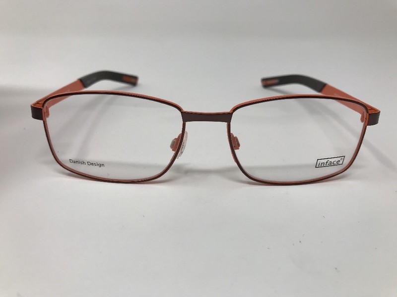 New! Inface Eyeglasses IF 8812 49-15-127mm Orange Black Frames NY71 gallery