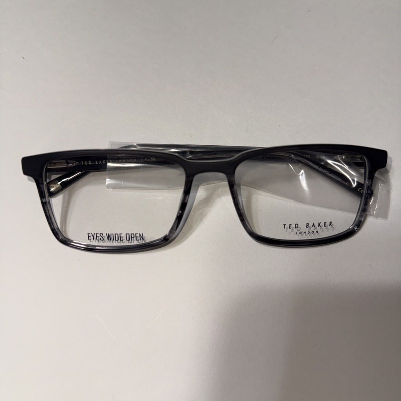 TED BAKER LONDON B899 GRAY HORN RIM WRAP EYEGLASSES FRAMES 58-18-150 119025