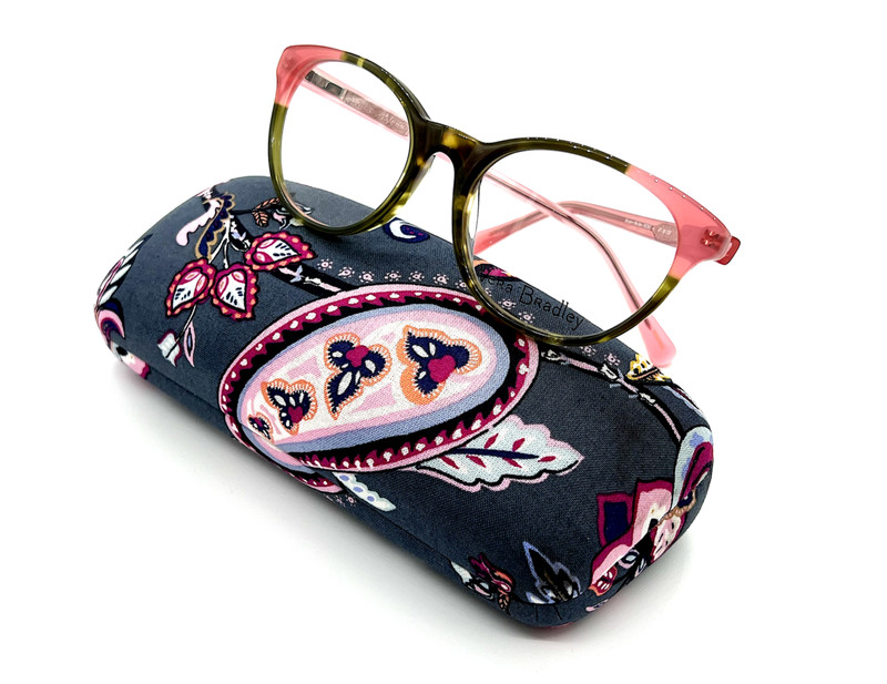 NEW VERA BRADLEY MDM WHITNEY PINK GIRLS AUTHENTIC EYEGLASSES WITH CASE 47-18-130