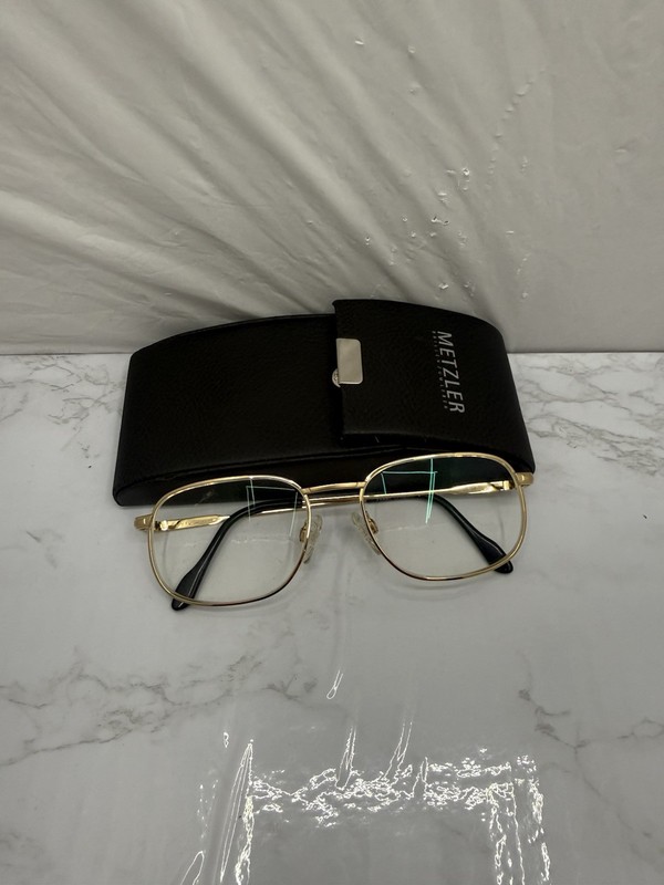 METZLER Classic Vtg EYEGLASSES FRAME Mod 1344 003 56-18-140 W/Case *GERMANY