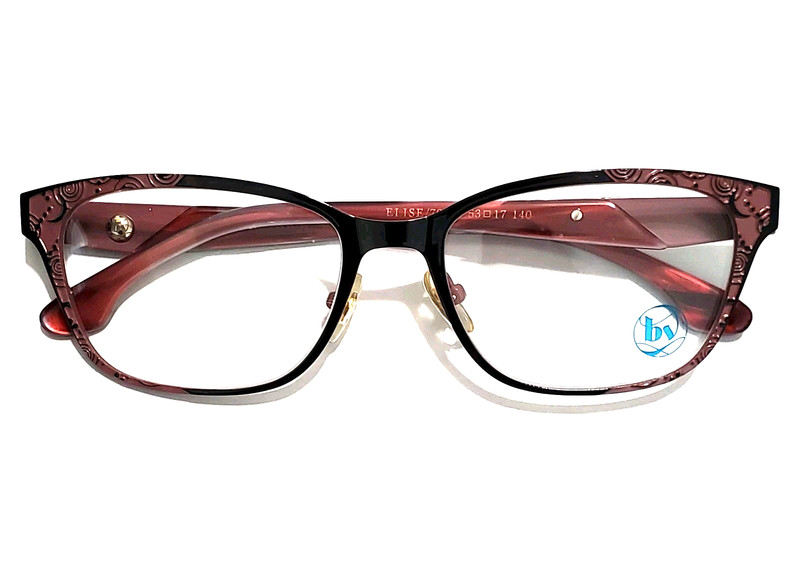 Womens Bon Vivant Purple Night Sky Pattern Cat Eyeglasses Frames 53-17-140 Italy gallery