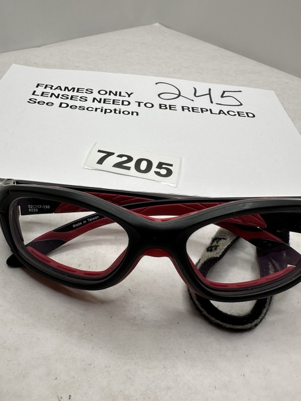 LIBERTY SPORT REC SPECS SLAM 52/17/135 #230 BLACK RED EYEGLASSES gallery