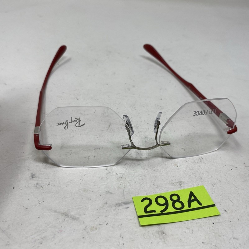 Ray-Ban LITEFORCE ITALY RB8765 1215 53-17-145 RED RIMLESS EYEGLASSES 298A gallery