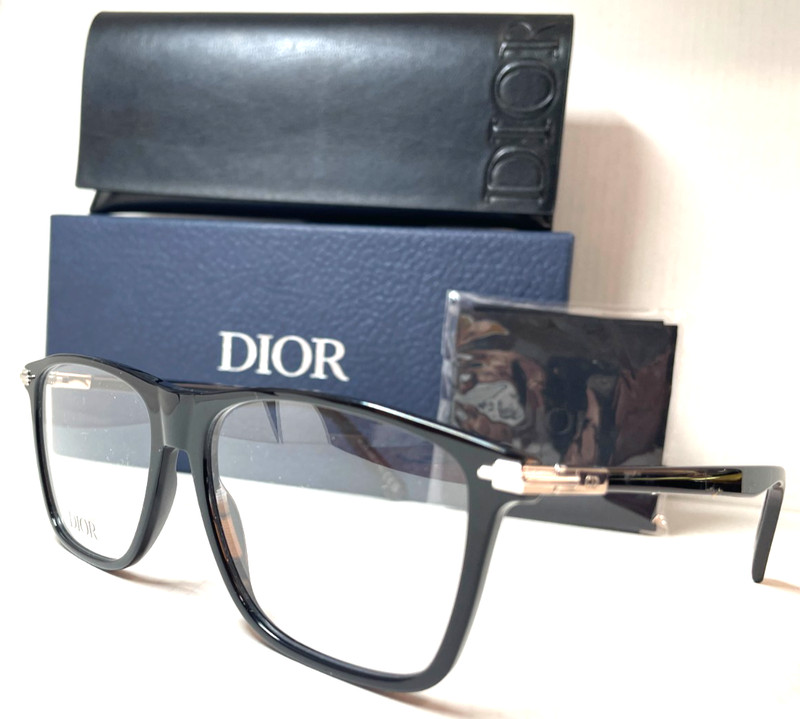 CHRISTIAN DIOR DiorBlackSuitO S1 8I 1000 SHINY BLACK AUTHENTIC EYEGLASSES 55-15