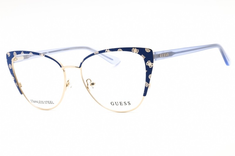 NEW Guess GU50121 092 Blue 55mm Eyeglasses