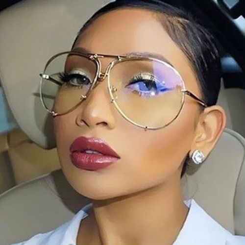 XL "Posche OVERSIZED Women Eyeglasses Clear Lens Aviator Square Shadz Gafas gallery