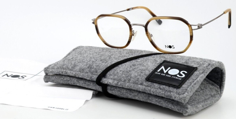 Near Our Soul NOS Glasses Frame S 507 Chestnut 48-21 145 Ladies Men Beige Silver