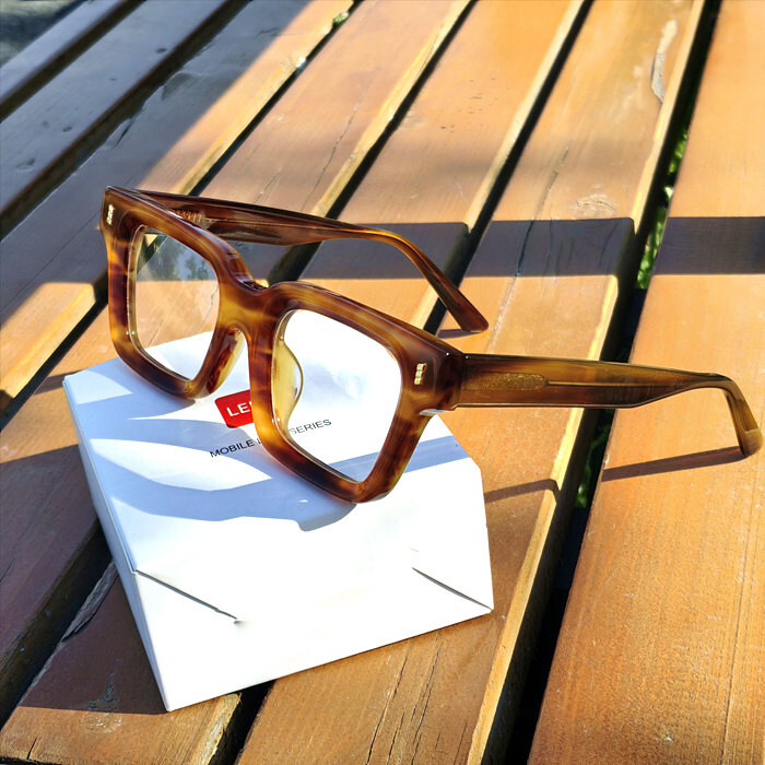 Thick Acetate Square Retro Eyeglasses Frames for Women Men 48 23 148mm Glasses gallery