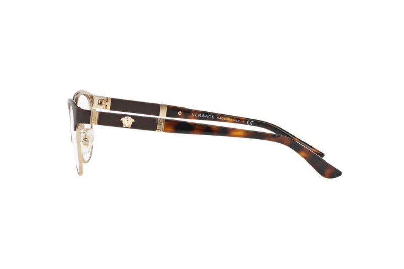 Versace Irregular Woman Eyeglasses 0VE1233Q 1344 53mm Brown/Pale Gold - NEW gallery