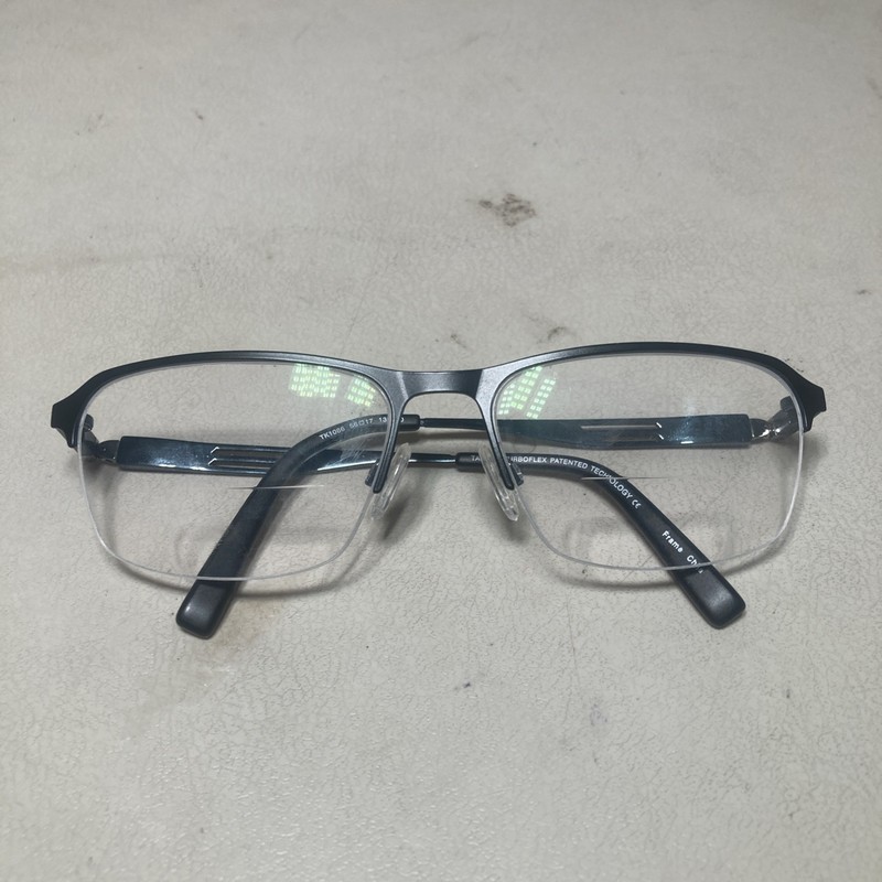 TAKUMI TURBOFLEX Eyeglass Frames TK1086 Black / Teal 56-17-135 Metal