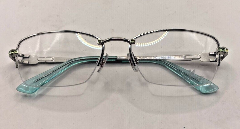 SWAROVSKI EYEGLASSES FRAMES ONLY NEW SW5001 MULTICOLOR HALF RIM 53-17-130 gallery