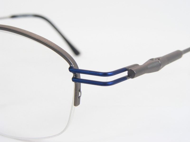 Vintage Meyer Design OU 00.533.02 MATT BLUE /LIGHT BRONZE EYEGLASSES 49-21-137mm gallery