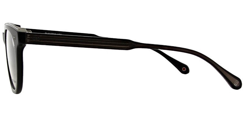 DANSHARI OBERON DA00301AU SHINY BLACK/SILVER TRIM AUTHENT EYEGLASSES 49-22 JAPAN gallery