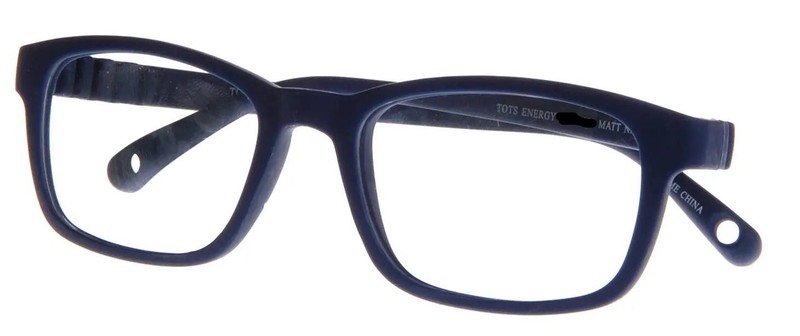 New TOTS Flexible Eyewear for KIDS, Matte Navy Eyeglass,54/17/140 w/Case & Strap