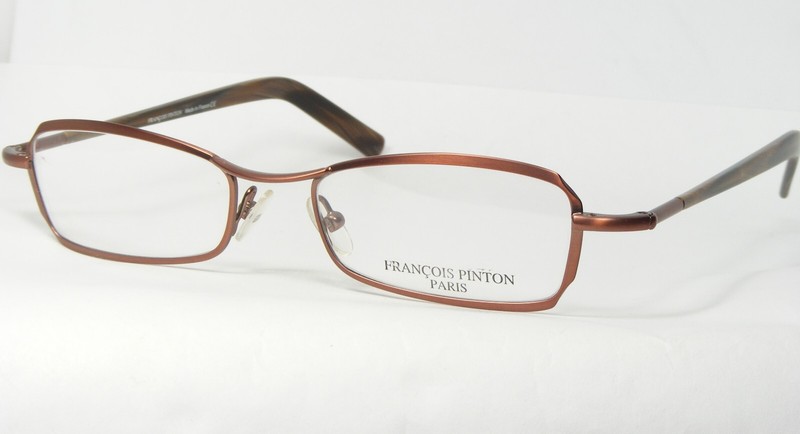 Vintage RARE FRANCOIS PINTON T51 L252 CINNAMON EYEGLASSES 50-17-137mm France