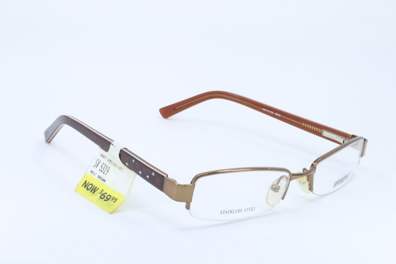 Seventeen SV5319 Brown Rectangle Women Half Rim 48-17-135 Eyeglasses Frames gallery