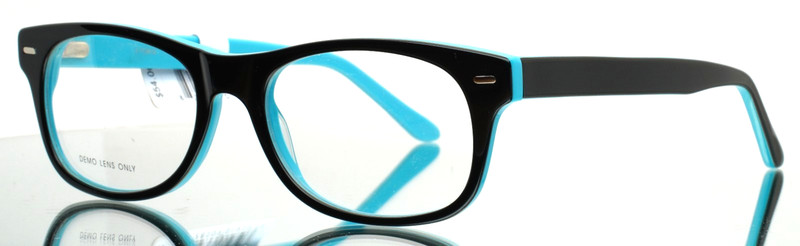 UNBRANDED FM19011 Aqua Unisex Oval Full Rim Eyeglasses 52-18-145 B:37