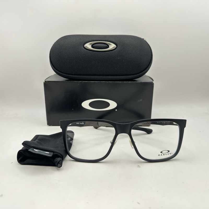 Oakely Mens Hip Tone Large Square Full Rim Eyeglasses OX8182 Black
