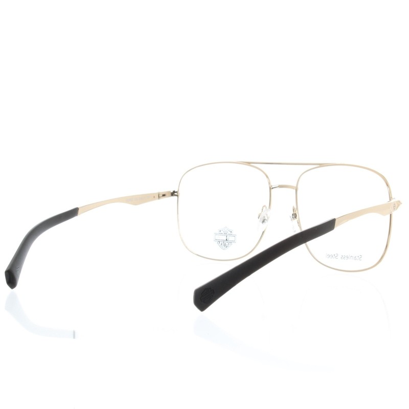 Harley Davidson HD0822 Gold 032 Metal Aviator Optical Eyeglasses Frame 61-17-150 gallery
