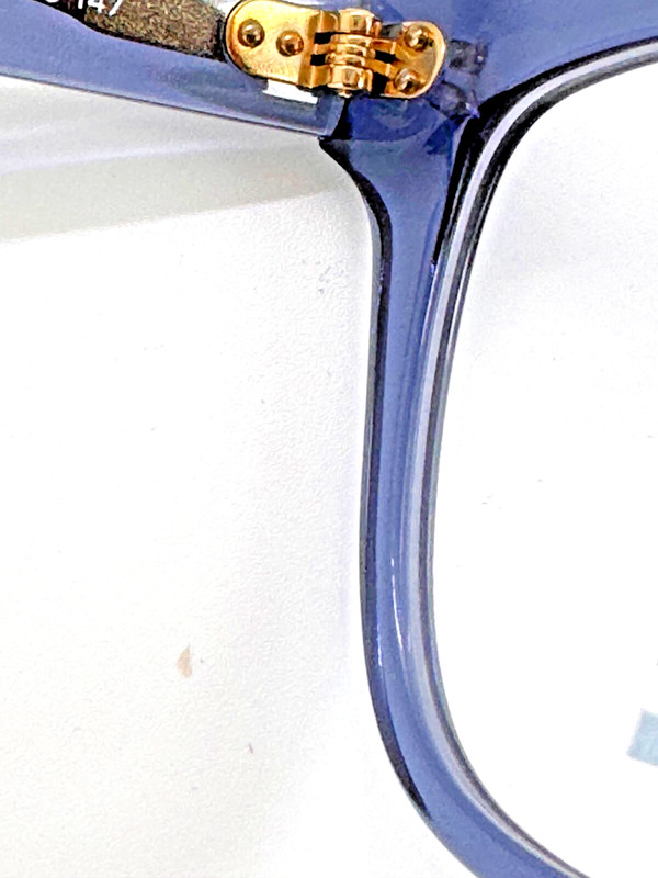 Toms Amela eyeglasses translucent slate blue with artistic temple tips 51mm eye gallery