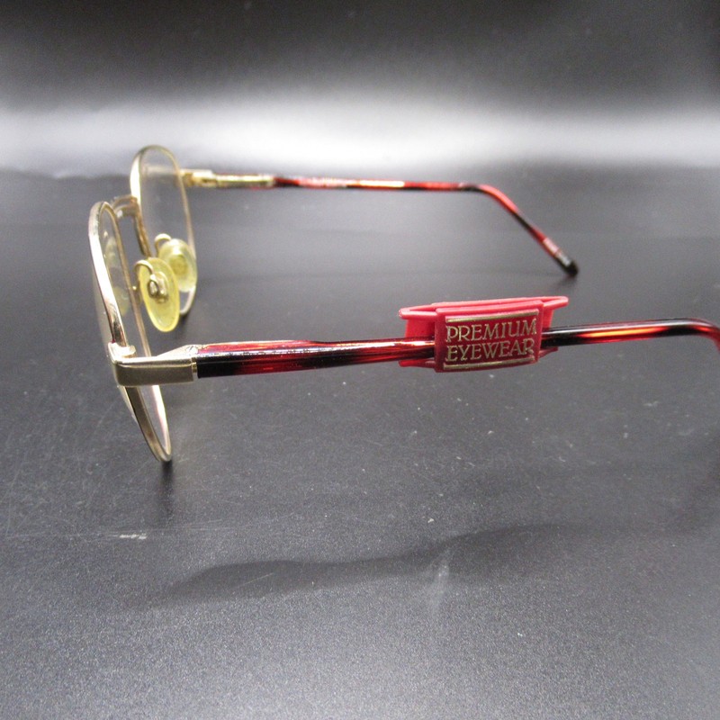 Anthony Martin Grayson 55/20 Gold Red Tortoiseshell Metal Eyeglass Frames gallery