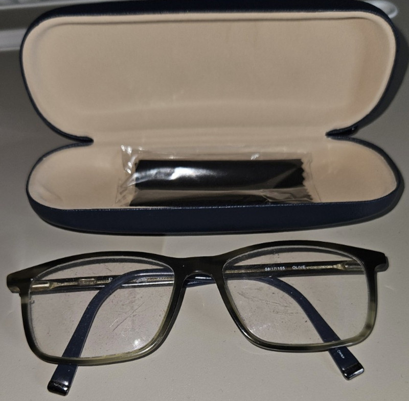 Ernest Hemingway 4877 Eyeglasses Frames Men Olive Green Rectangular 58-17-155