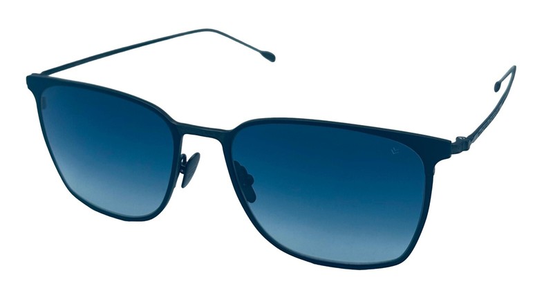 John Varvatos Mens Square Navy Metal Sunglass V524. 57mm