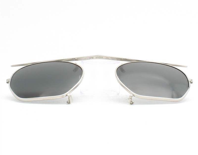 Oliver Peoples Gio Ponti-5 Eyeglasses Clip-On Sunglass Blue Marble Silver w/case gallery