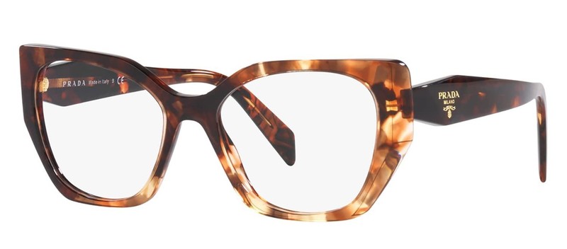Prada PR 18WV 07R1O1 52mm Caramel Tortoise Plastic Fashion Eyeglasses