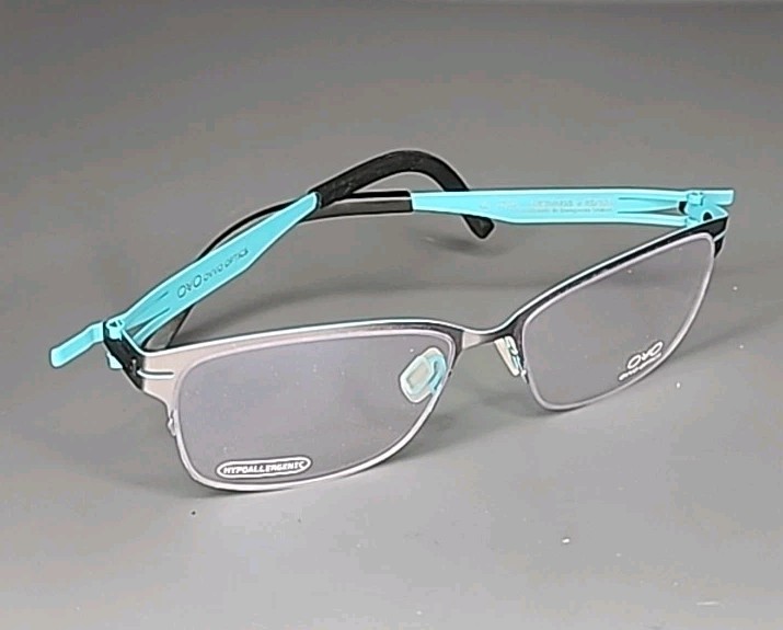OVVO 2783 Seafoam / Graphite Half Rim Handmade Titanium Eyeglasses 48/16/135