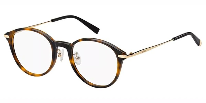 Max Mara MM1343/F 086 Brown Tortoise Plastic Cat Eye Eyeglasses Frame 50-21-145