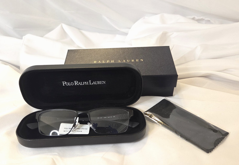 Polo Ralph Lauren 0PH1147 9038 Matte Black Mens Eyeglasses 54-16-145 NEW IN CASE