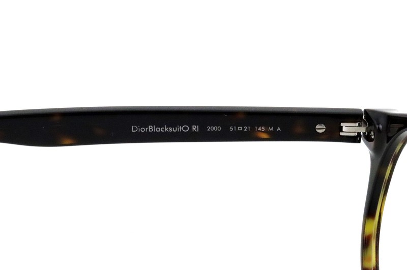 New CHRISTIAN DIOR Dior Black Suit O RI 2000 51mm Havana Eyeglasses Italy Unisex gallery
