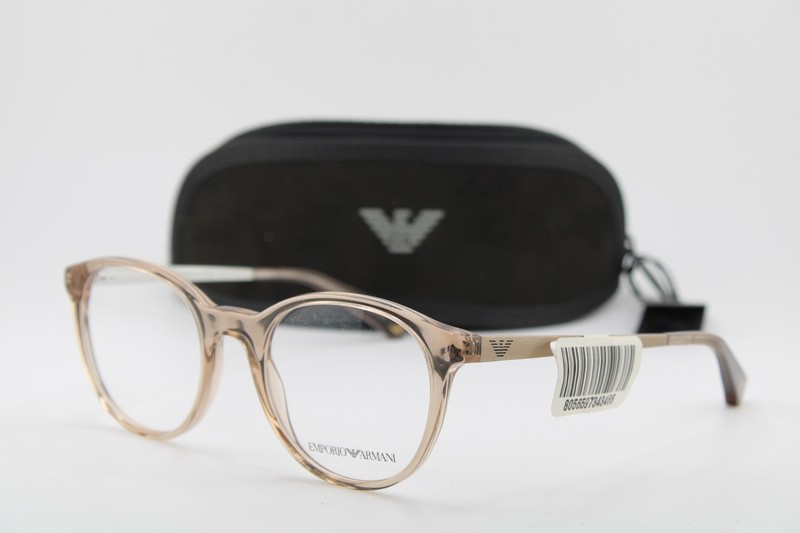 NEW EMPORIO ARMANI EA 3154 5850 CLEAR BROWN GRAY AUTHENTIC EYEGLASSES 49-20 K2