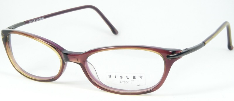 SISLEY SLY 421 650 LIME /PLUM EYEGLASSES GLASSES PLASTIC FRAME 48-16-135mm