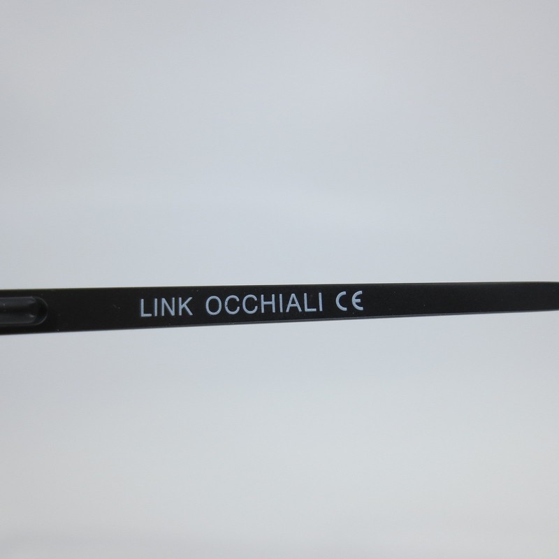 Link Occhiali 7179 C1 Matte Black Gold Accent Round Glasses Frames 52-16-140 gallery